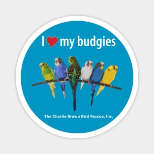 CB Budgies on a Branch Magnet